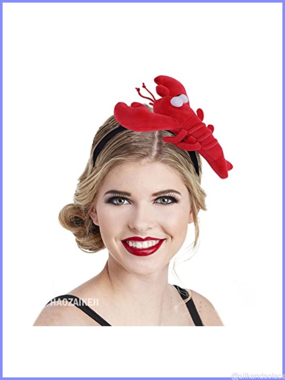 Funny Crab Lobster Plush Headband Adjustable Party Costume Hair Accessory